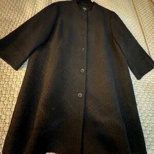 Eileen Fisher, XL, black silk lined jacket, black